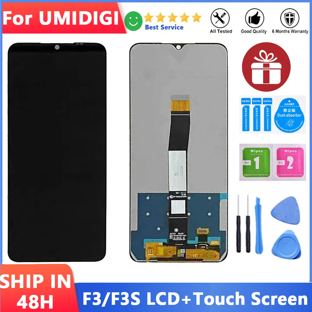 

ЖК-дисплей для UMIDIGI F3 F3S F3 SE, сменный сенсорный экран с дигитайзером, полный экран с инструментами