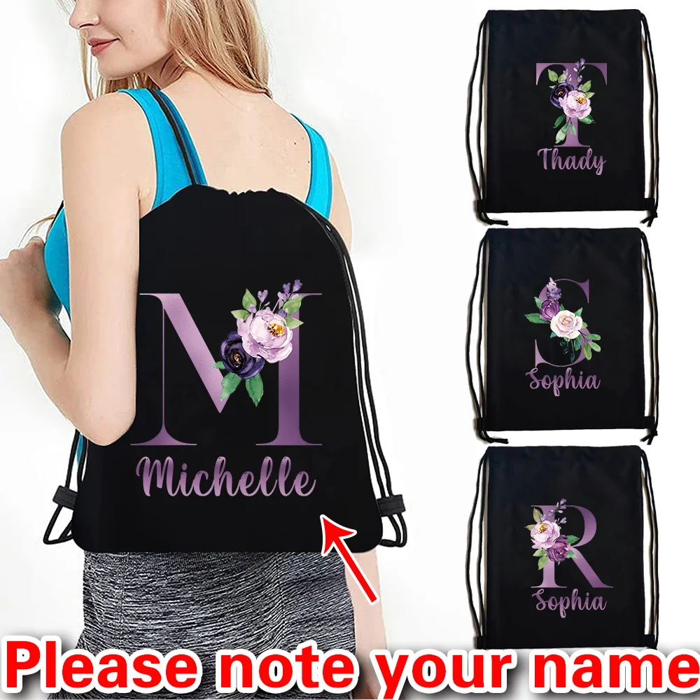 Personalized Customized Canvas Drawstring Bag Football Backpack Gym Yoga Backpack Hiking Net Bag