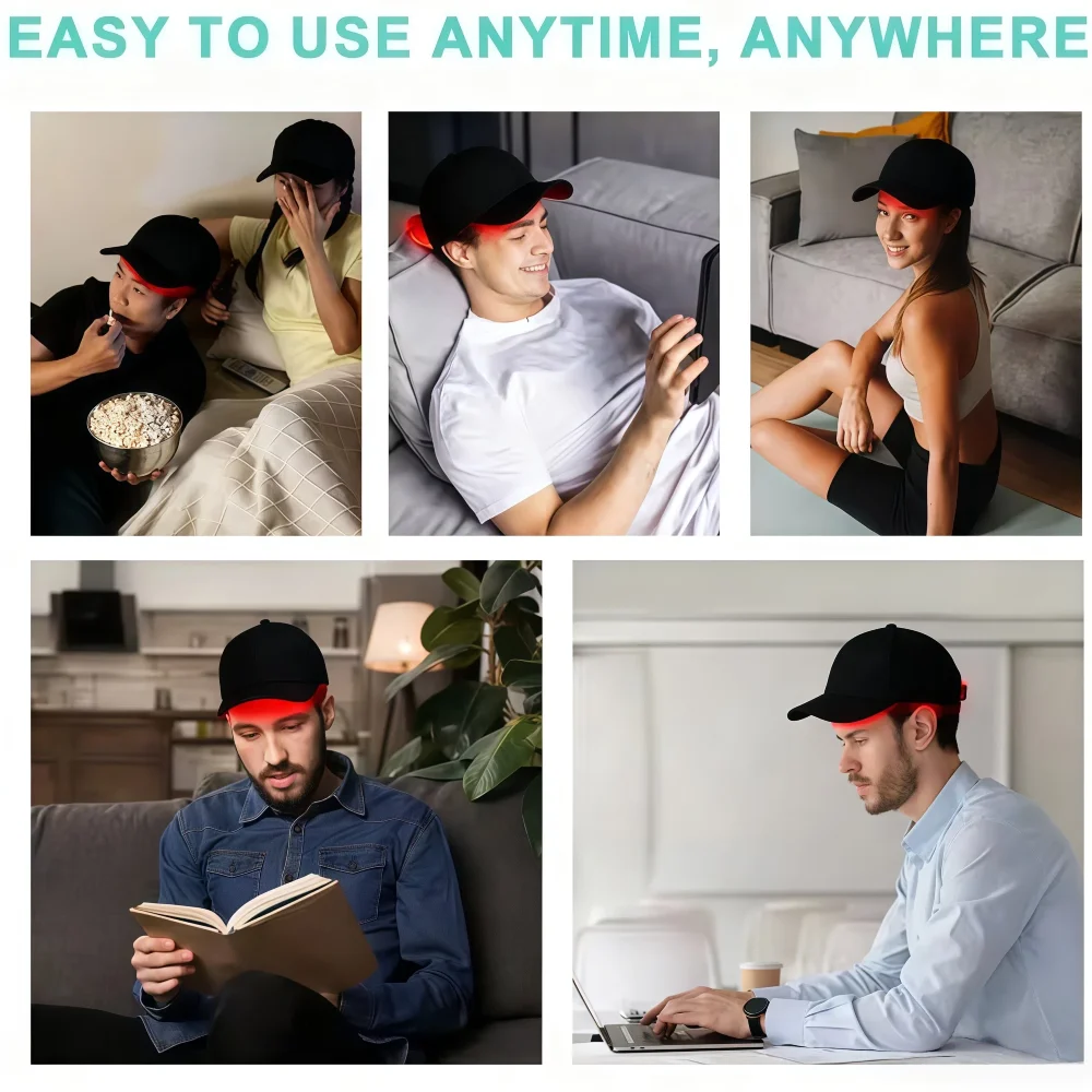 

Лазерная шапочка для роста волос 96 лучей 650 нм, терапия красным светом для лечения жирной кожи головы и выпадения волос, шлем LLLT