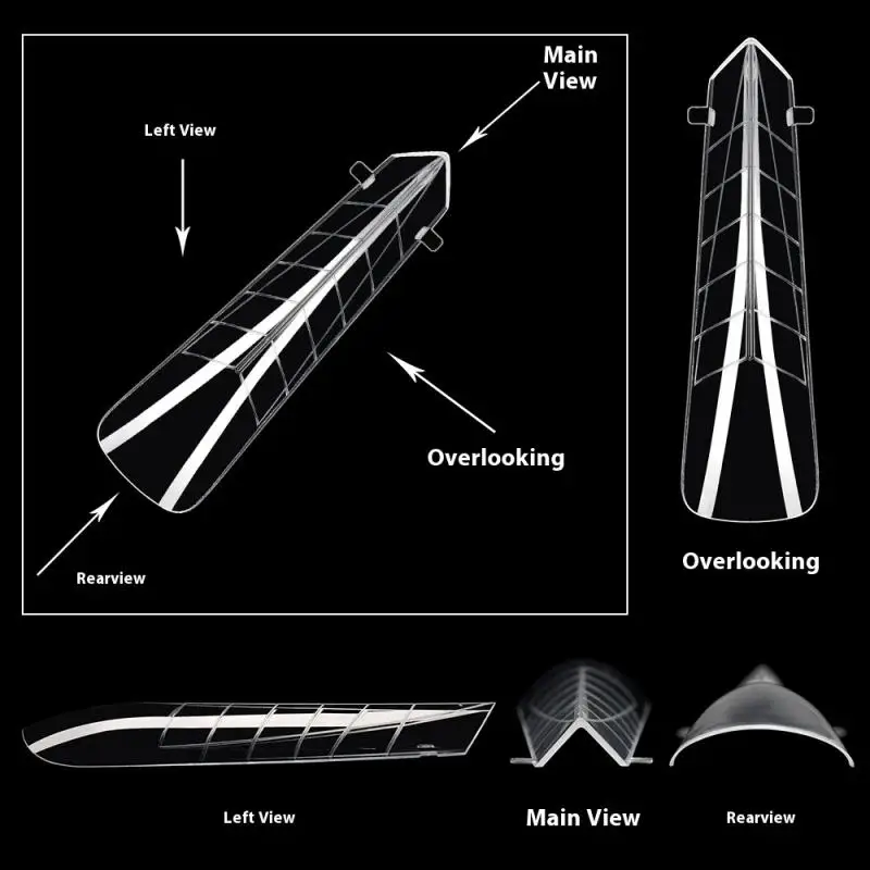 Full Cover Dual Forms Nails Mold 120pcs False Tips Quick Building UV Gel Acrylic Nail Mold Nail System Shaping Extension Top