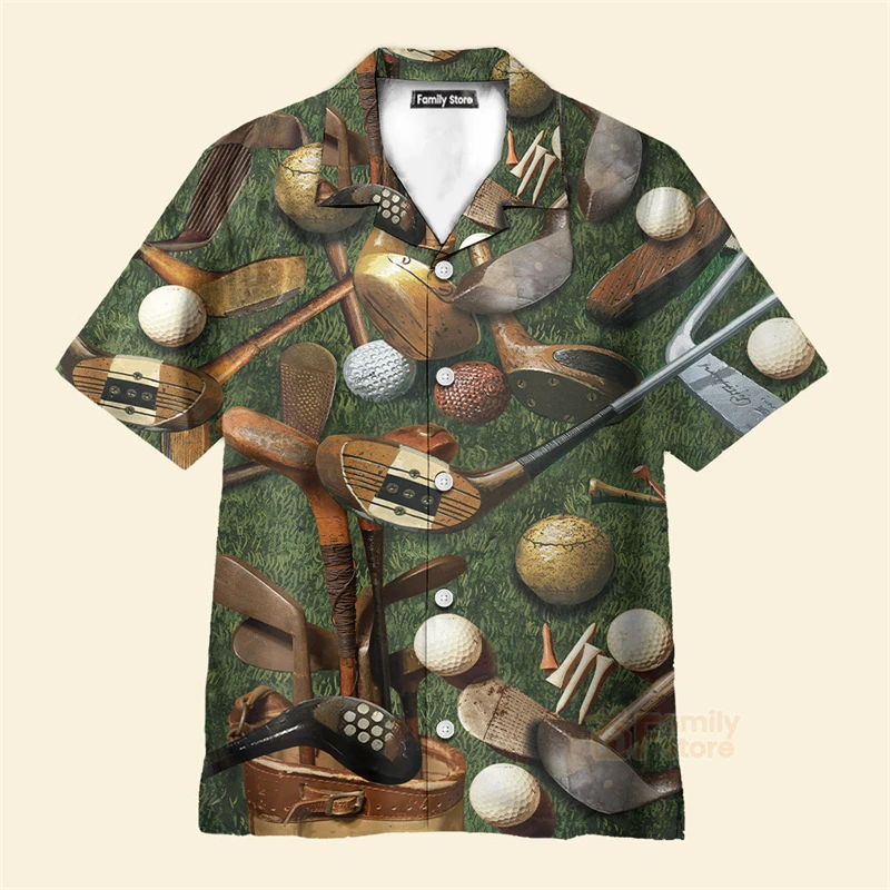 Funny Pattern 3D Print Short Sleeve Shirt Men Button Lapel Hawaiian Shirts Car Graphic Streetwear Baggy Blouse Unisex Clothing