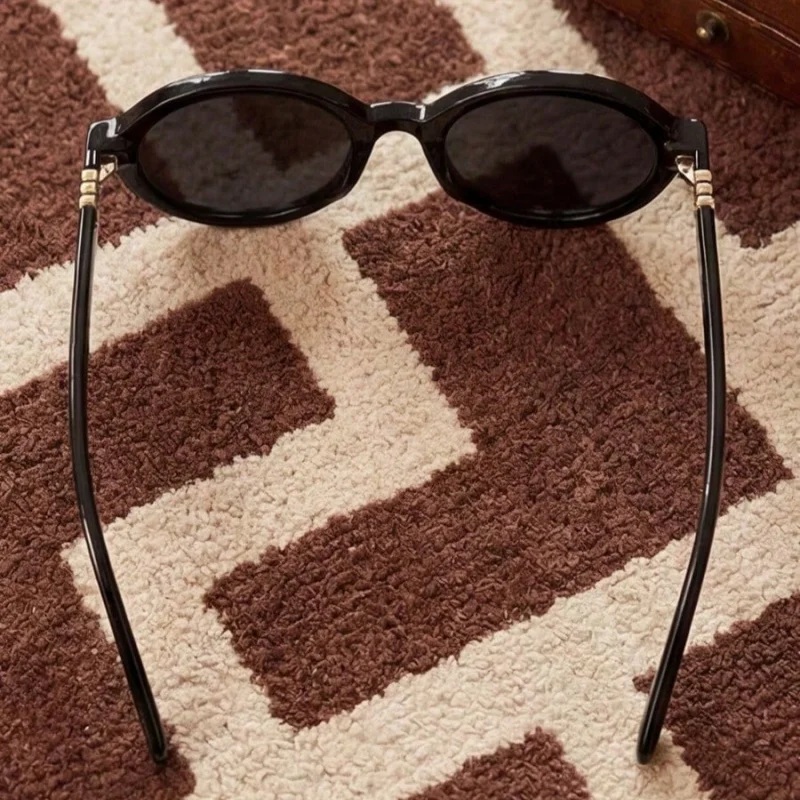 Miu Miu MU04ZSF 1AB5S0 Fit Oval Sunglasses Black Acetate Frame UV400 Women Retro Fashion Shades Made In Italy