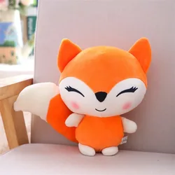 23cm Cartoon Animal Fox Plush Toy Soft Stuffed Orange Small Fox Doll Big Tail Fox Plushie Toys For Girls Birthday Christmas Gift