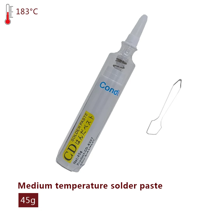 

Tin Solder Paste 183C Melting Point Welding Flux Soldering Cream Sn63/Pb37 Repair BGA CPU LED SMD SMT Rework repair Welding 45g