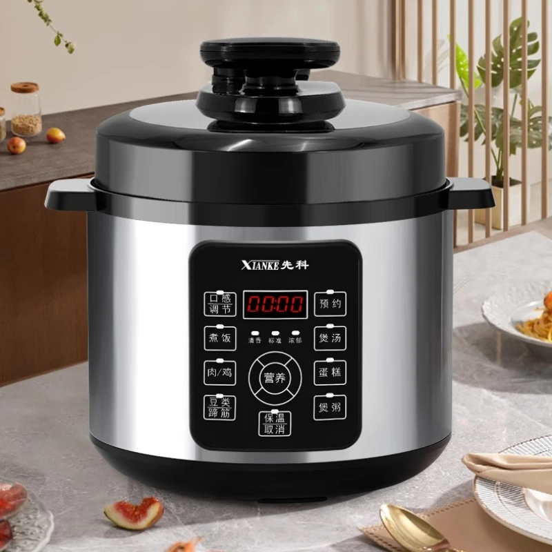 

Электрическая скороварка 5л, умная программируемая мультиварка, двойная внутренняя кастрюля, пароварка для риса, медленный повар, автоматический таймер, семейная еда