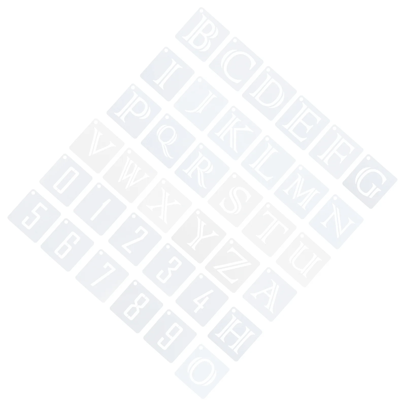 

36Pcs Alphabet Number Templates Drawing Stencils Durable Hollow Letter Reusable DIY Painting Art Crafts Drawing Mold