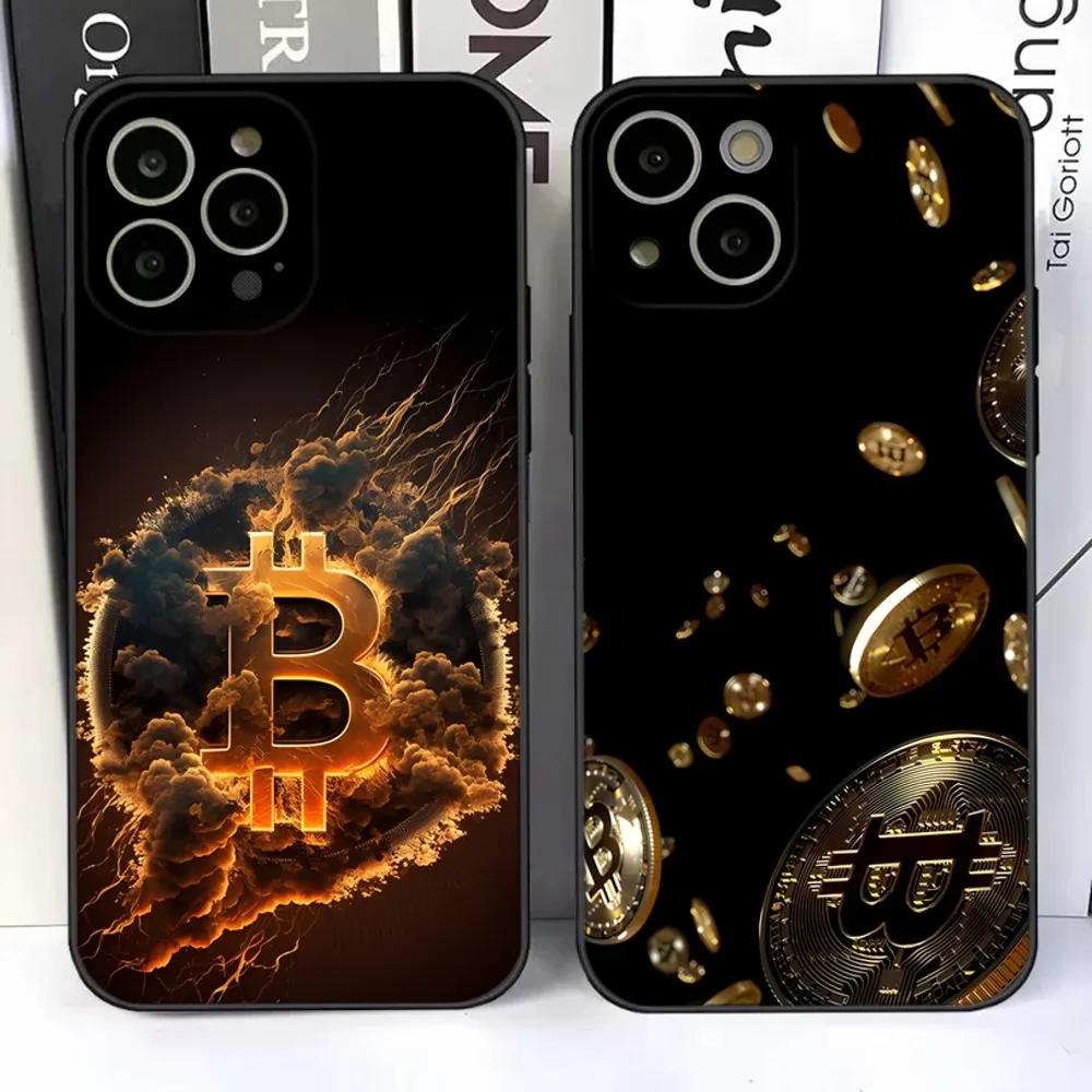 Accept B-Bitcoin Phone Case For iPhone 15,14,13,12,11 Plus,Pro,Max,XR,XS,X,7,8 Plus,SE,Mini Silicone Soft