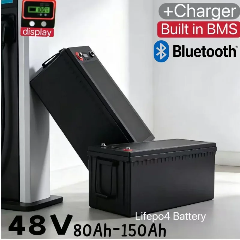 48V LiFePO4 Battery 80Ah-150Ah, Deep Cycle Lithium Battery for RV Motorhome, Solar Storage, Boat, Inverter, Golf Cart, Off-Grid