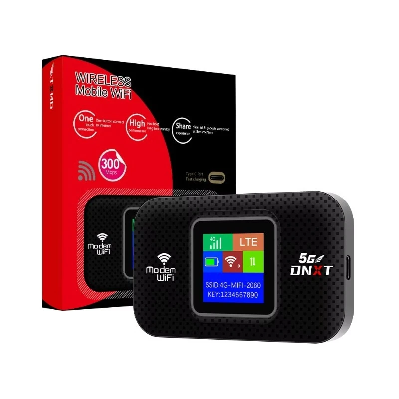 LCD Type-C 4G Pocket WiFi Router Portable Mobile WiFi 4g Router with Sim Card Slot Outdoor Wifi 4g LTE Modem