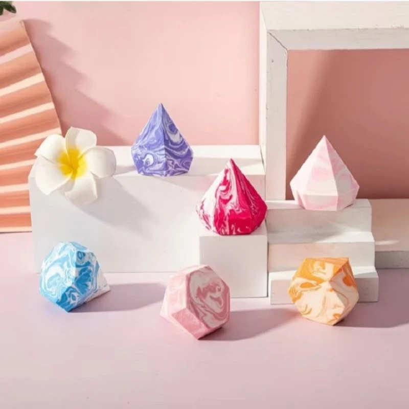 مزيج 2 لون الماس ماكياج الإسفنج مجموعة التدرج كبير ماكياج الإسفنج دون اللاتكس ماكياج الوجه مسحوق نفخة إسفنجة تجميل