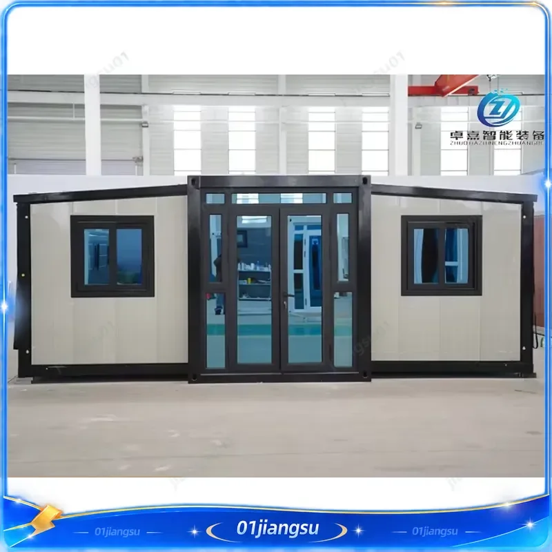 Luxury Expandable Container House 3 Bedroom Prefab Home Foldable Dual Wing Metal Structure Waterproof Modular Living Villa