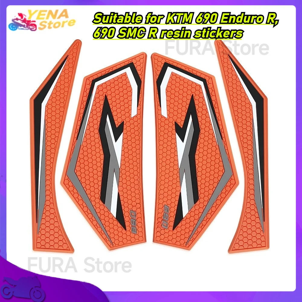 

Motorcycle protective pads with new decorative stickers are suitable for KTM 690 Enduro R, 690 SMC R resin stickers.