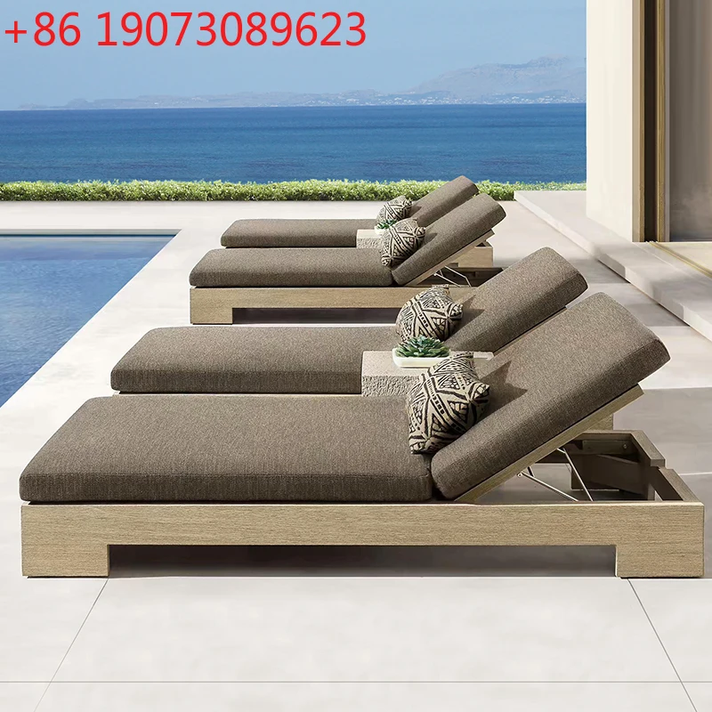 

High-end Poolside Lounge Outdoor Sturdy Sunbed Seamless
