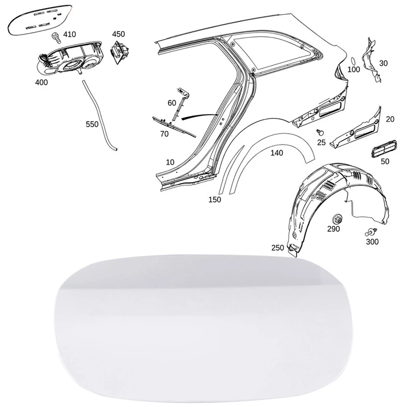 A2137540000 Fuel Tank Flap Panel For Mercedes-Benz E-Class W213 2016-2022 Refueling Port Cover Plate Exterior Part