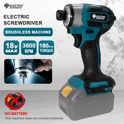 DTD173 Electric Goddess 18V 180N.m High Power Brushless Cordless Electric Screwdriver Effect Driver for 18v Makita Battery