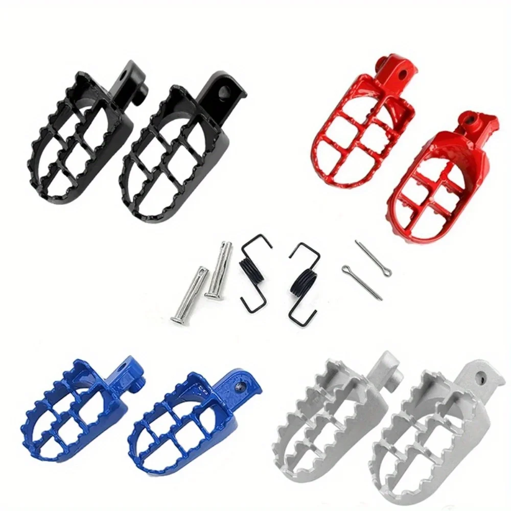 2pcs Motorcycle Foot Pegs Rests Footpegs for Yamaha PW50 80 TW200 for XR50R CRF50 CRF80 CRF100F Motorbike Chinese Dirt Pit Bike