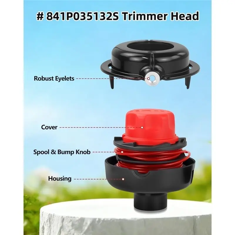 CHCH For WS2200, WS215, WS210, WC210, CMXGTAMDSS25,CMXGTAMDZ22C String Trimmer Replacement Head Garden Tool Parts Mach
