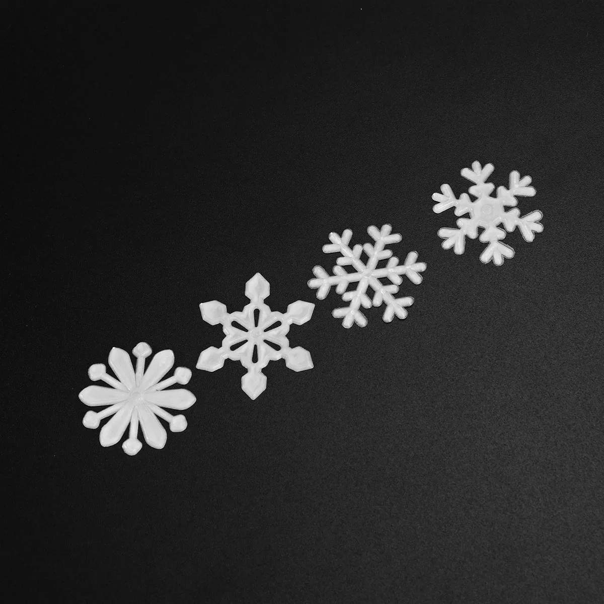 

50 PCS Decorate 3D Snowflake Wall Stickers Child Christmas Decorations Room Glow in Dark Decal