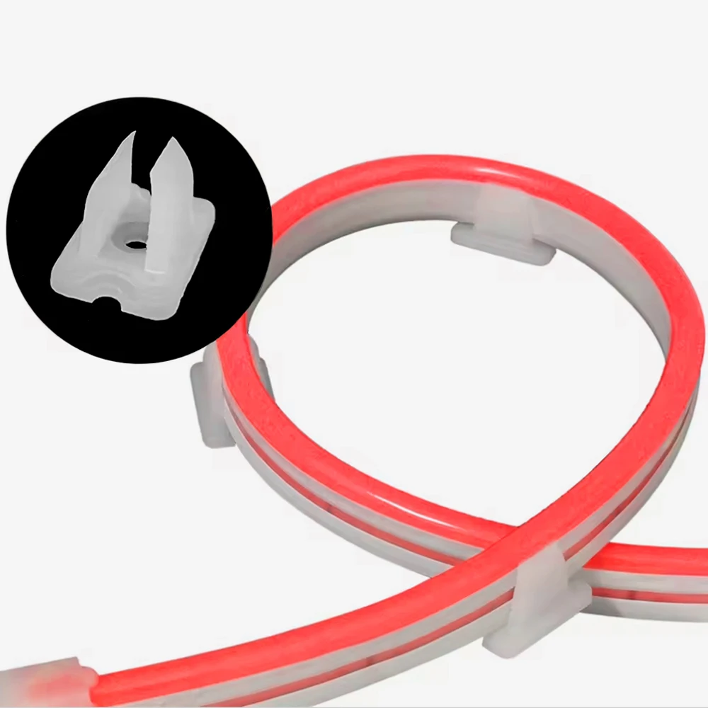 LED ストリップライトファスナークリップ LED ストリップクリッププラスチックアクセサリー 6 ミリメートル 8 ミリメートル 10 ミリメートル 12 ミリメートル LED を固定するための柔軟な取り付けフィクサー