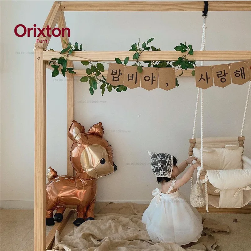 Infant Home Indoor Swing Small Hanging Basket Rocking Chair Children's Hanging Chair Decor Design Living Room Bedroom Furniture