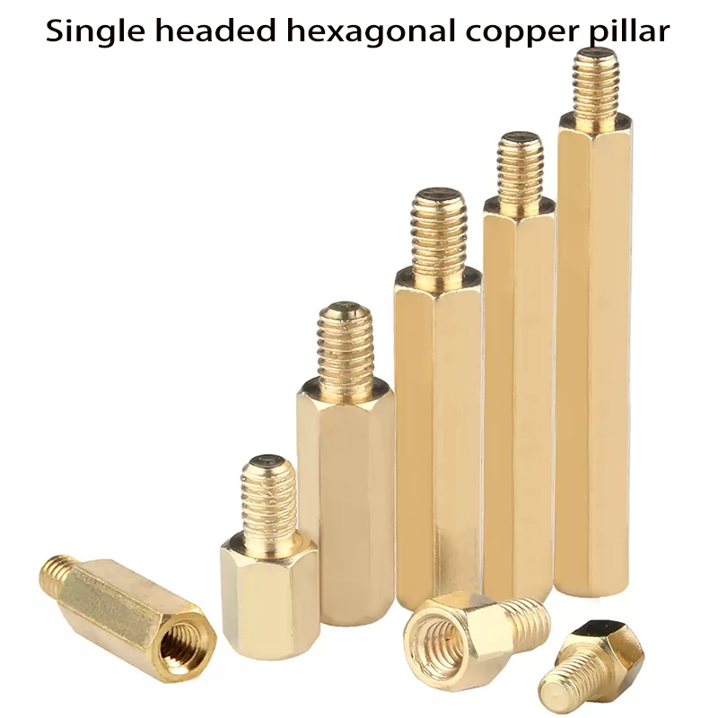 

Coppers Brass Pillars Standoff Circuit Spacer PCB Board Nut Screws Hex Round Single Cylinder Head/Hexagon pillar M4 M5 M6