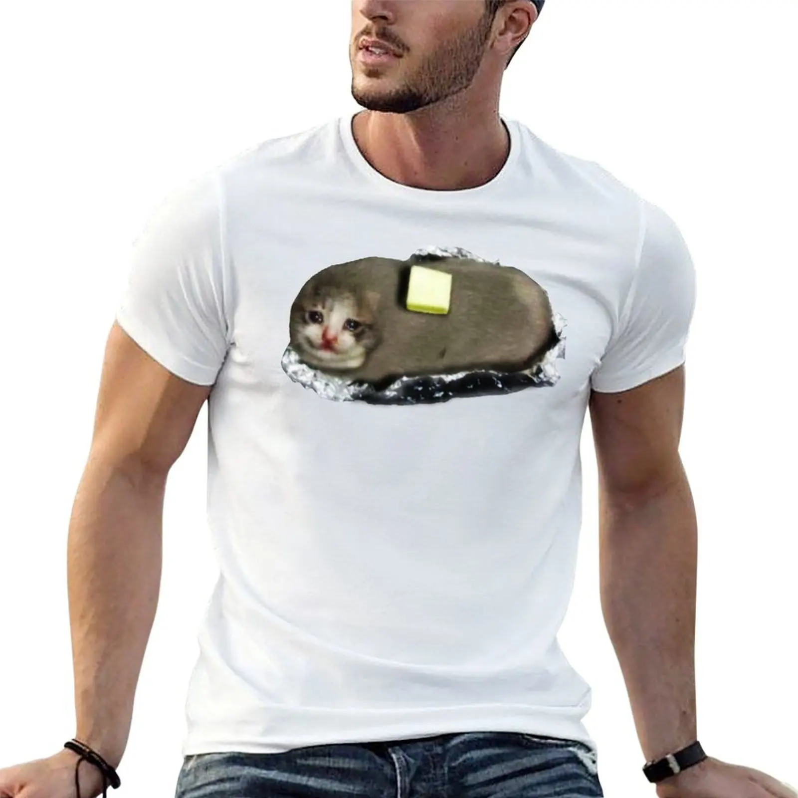 

Cyring Cat Meme #2 [upgraded] T-Shirt black cotton t-shirt plain for man package t shirts for man slim fit T-Shirt
