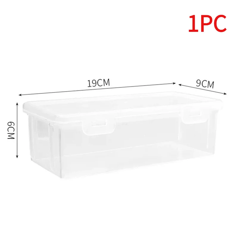 1PC Large Capacity Pencil Case Box PP Material Transparent Pencil Box Stackable Office Supplies Storage Organizer Box.