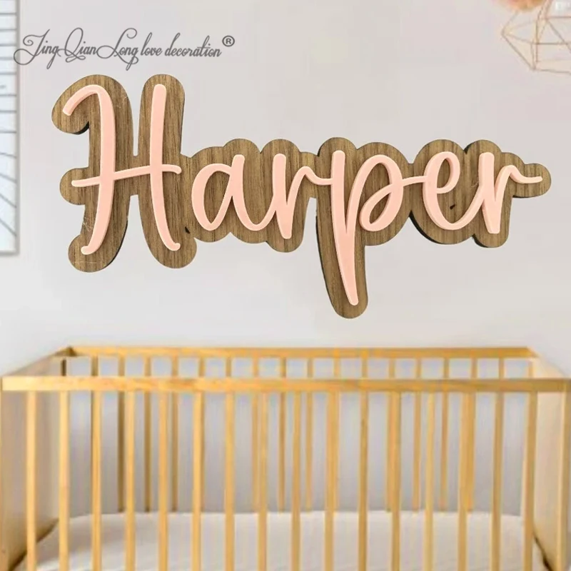Custom Wooden Name Sign: Nursery Wall DecorWooden Name Sign: Nursery Wall Decor Personalised Wooden Letter Sign