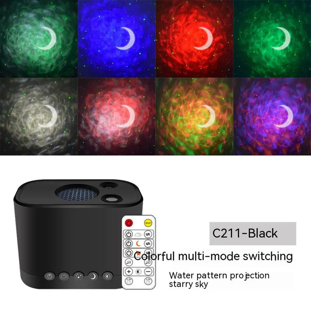 Projecteur de ciel étoilé à LED avec télécommande, motif de lune, veilleuse de chevet pour la maison, les jeux, la décoration de la chambre à coucher