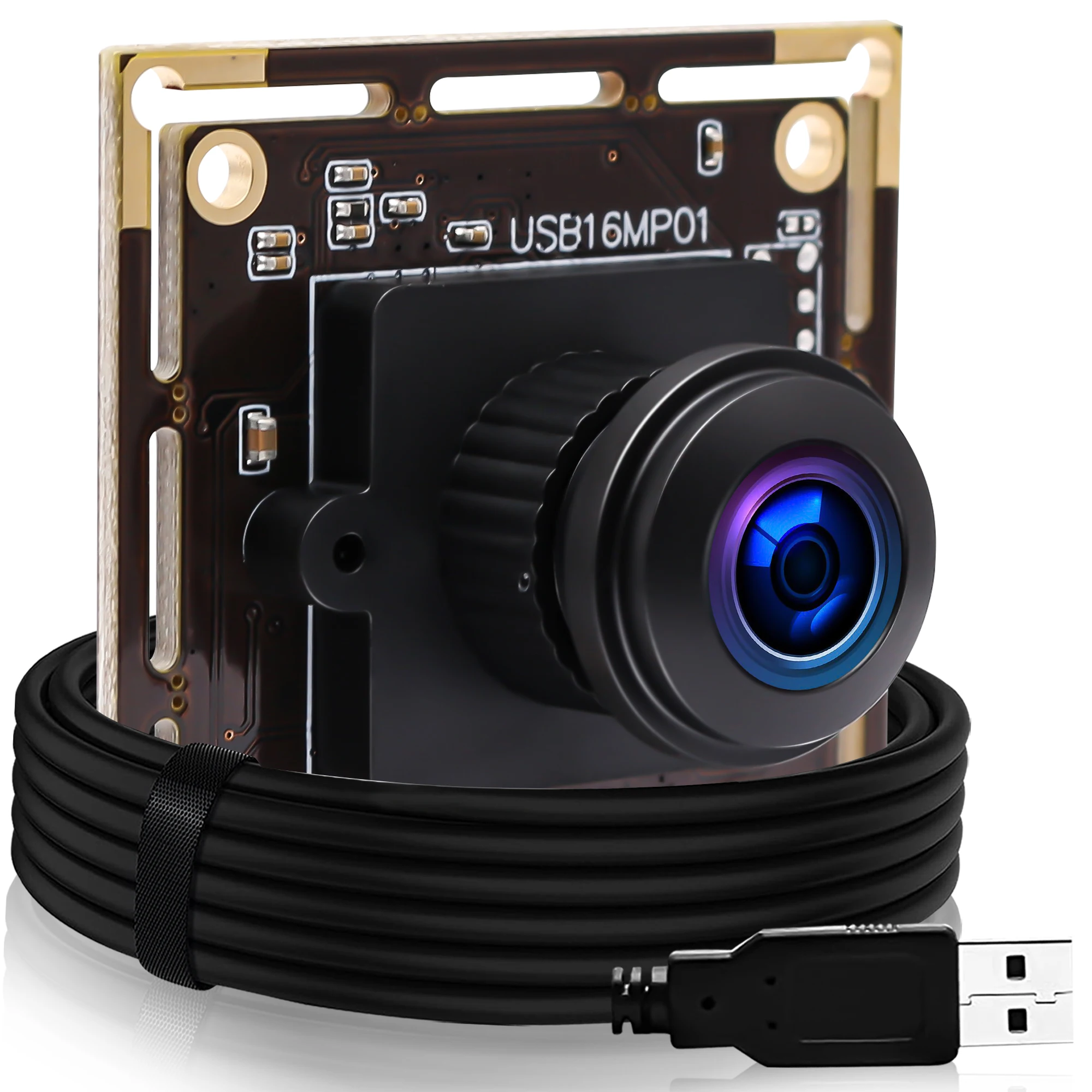 ELP 16MP Wide Angle 180degree USB Camera Module 1/2.8