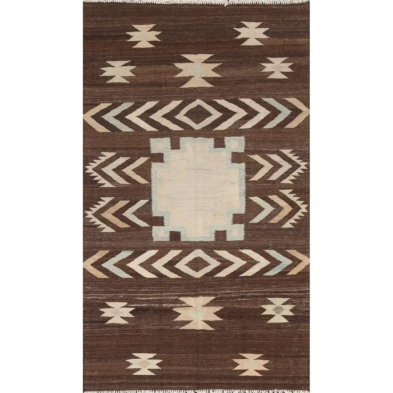 Living Room Rug Black Beige Aztec Printed Large Rectangular Carpet Non Slip for Coffee Table Sofa Floor Decor with Tassels