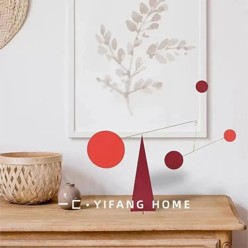 Modern Simple Scandinavian Morandi Geometric Dynamic Balance Ornament Model House Sales Office Soft Decoration Ornament