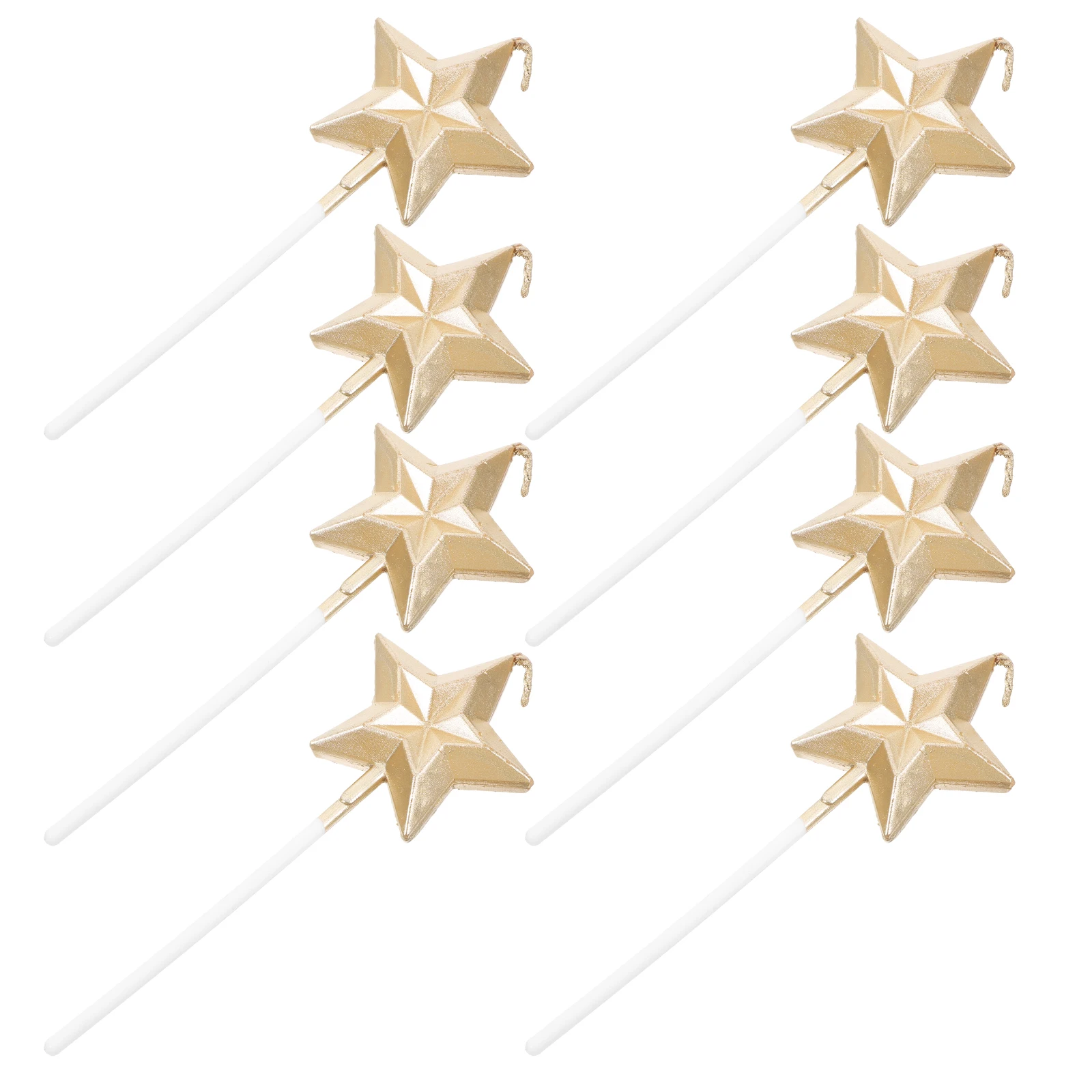 

8pcs Shaped Birthday Cake Candles Gold 3d Design Celebration Metallic 3D Cake Candles Decoration Safe Festive Party