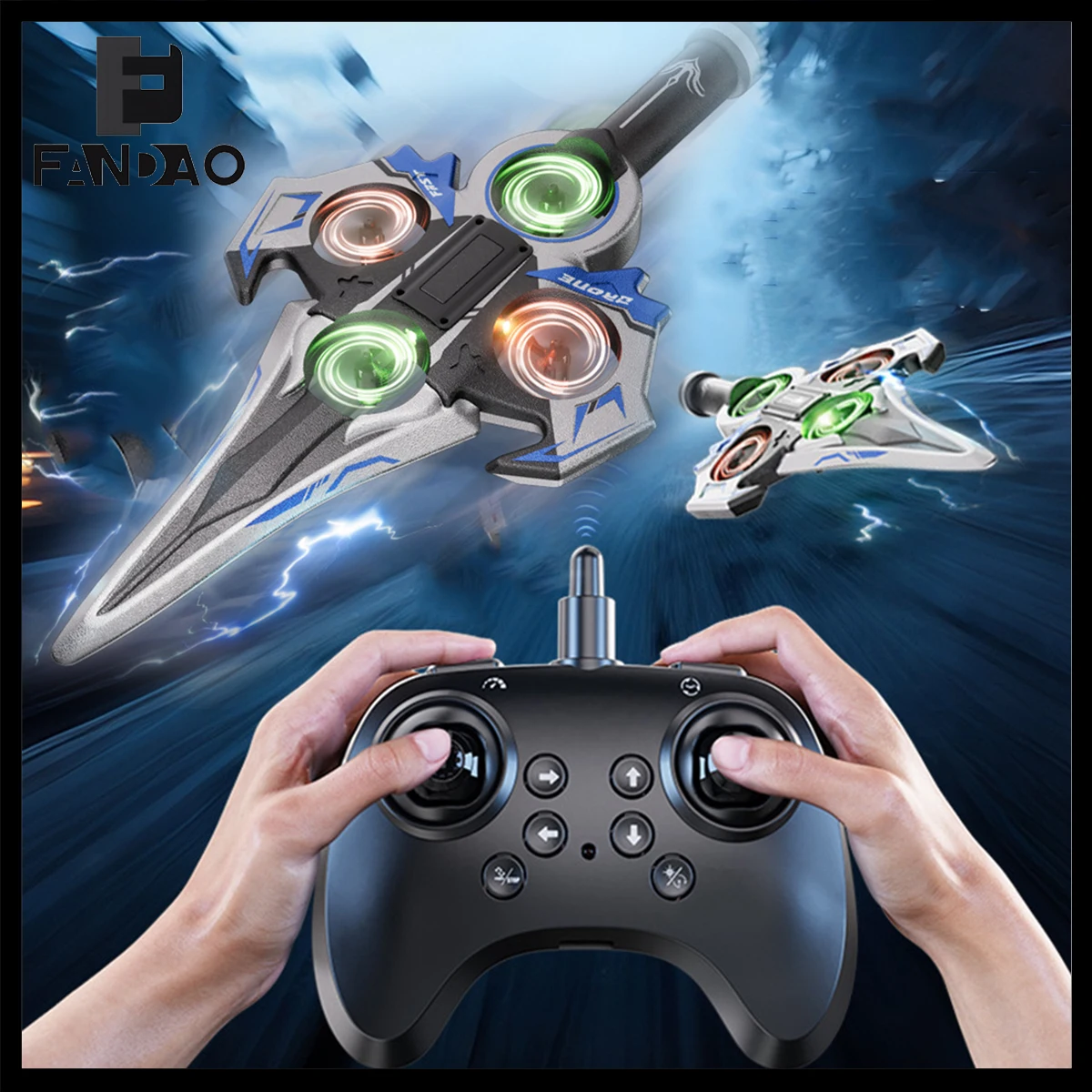 

Tactical Remote Flying Sword Toy Long-Lasting Drop-Resistant Drone Children's Toys with Night Light for Teens AdultsOutdoor Gift