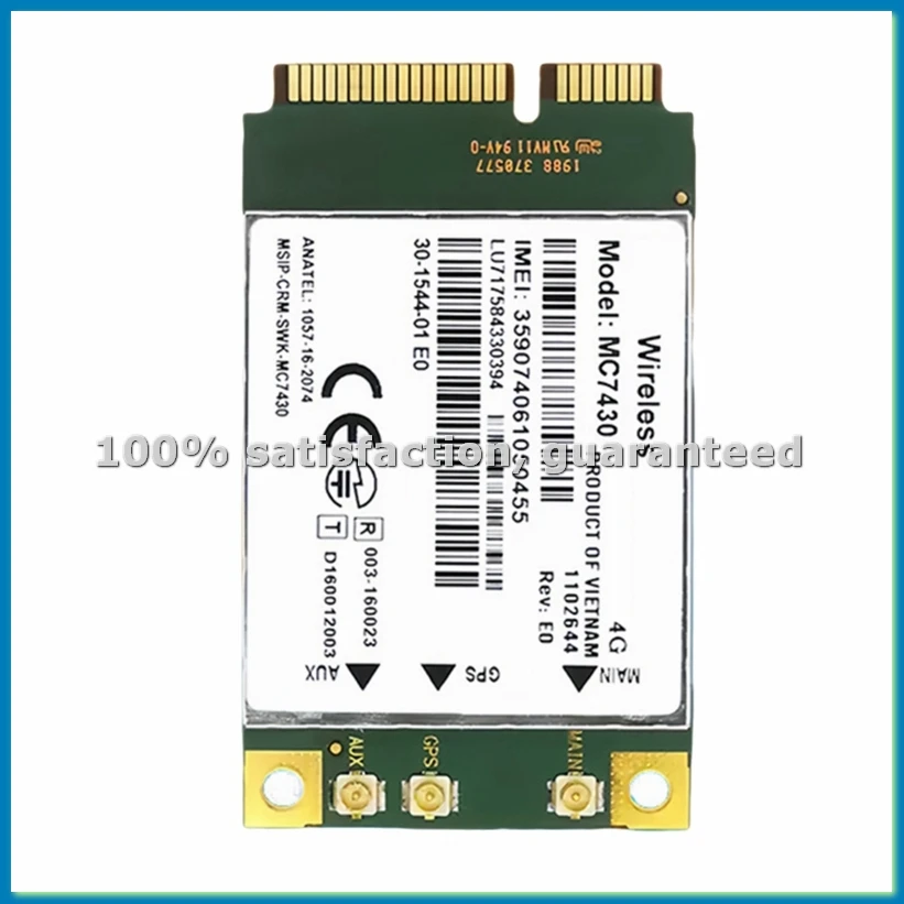 MC7430 4G Module 300Mbps FDD-TDD LTE CAT6 HSPA+ GNSS WWAN Card Mini PCIe 4G Card-A69M