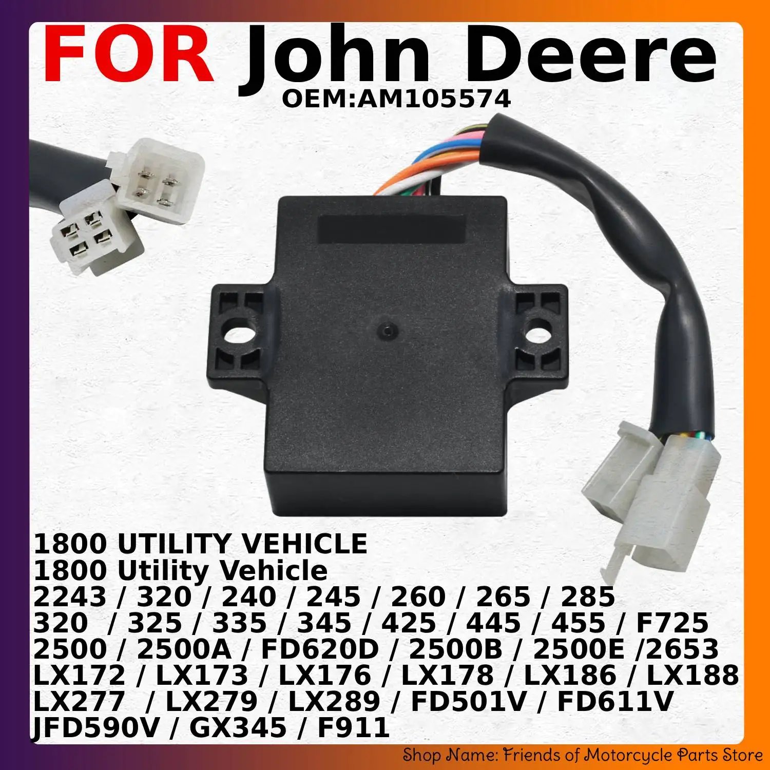 Motorcycle Ignitor CDI Box Module Unit for John Deere 325 335 345 425 445 455 F725 FD590V F911 GX345 FD611V LX172 LX173 LX176