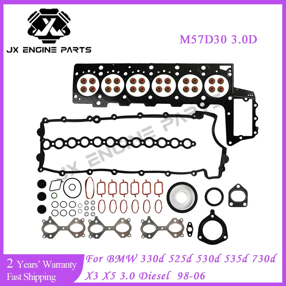 M57 Engine Rebuild Kit Head Full Gasket Set For BMW 3.0 330d  330Cd 330xd 525d 530d 535d 730d X3 X5 3.0L 3.0T Diesel M57D30 M57N