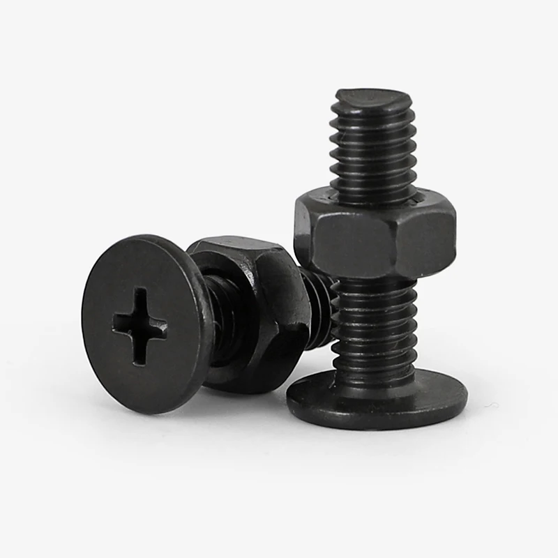 Ultra Thin Low Profile Wafer Head Phillips Screws Hex Nuts Kit Black 304 Stainless Steel M2 M2.5 M3 M4 M5 M6 Fastener Set