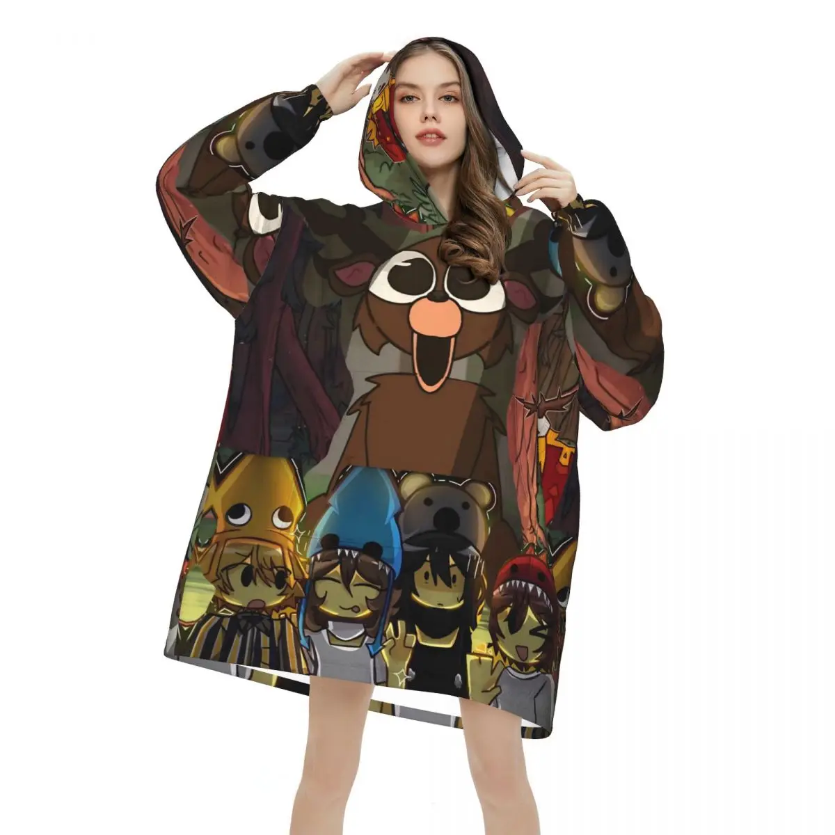 

Одеяло 99-ночей в лесу, толстовка большого размера, носимый свитшот, одеяло, теплые подарки для женщин, девочек, подруг