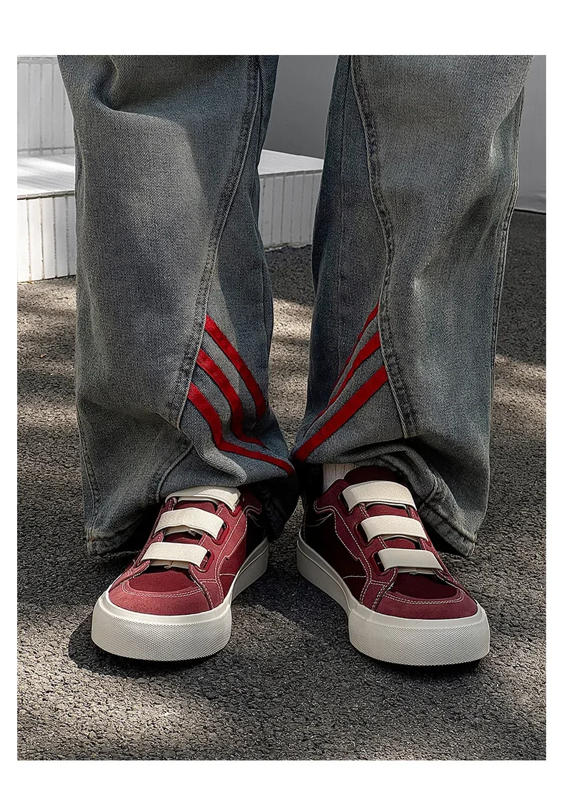 2025 ユニセックススリッポン加硫キャンバスシューズ弾性バンドフック閉鎖無地トレンディな女性男性スニーカー夏簡単に着用