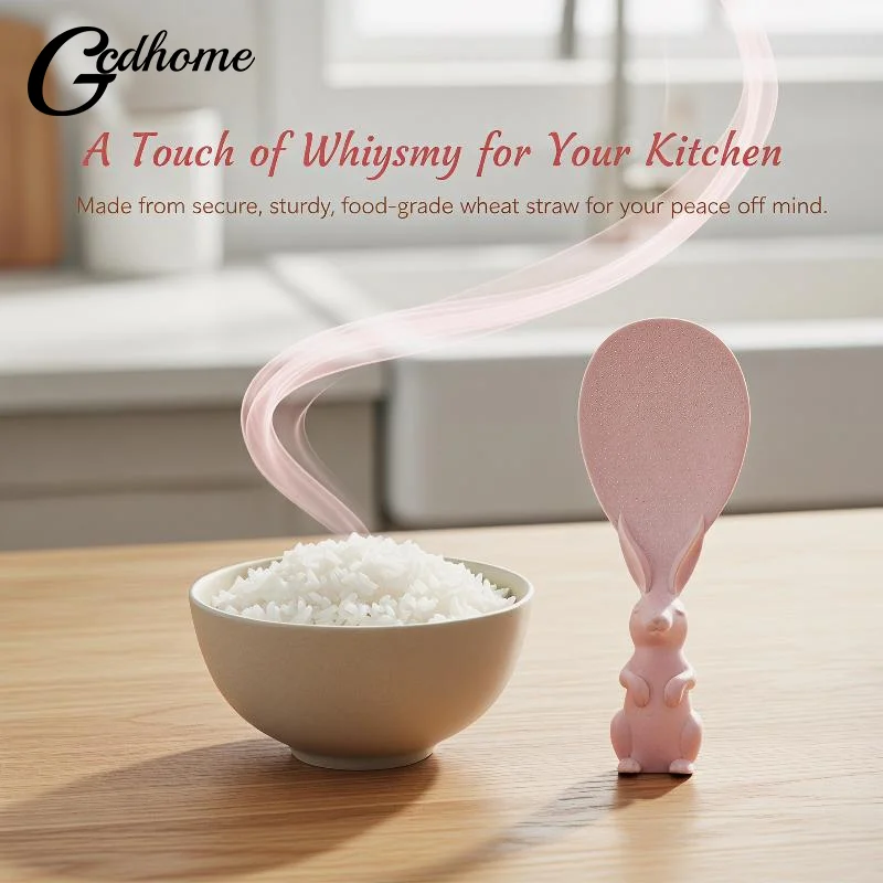 Sturdy Rice Spoon with Decorative Rabbit Design for Everyday Use