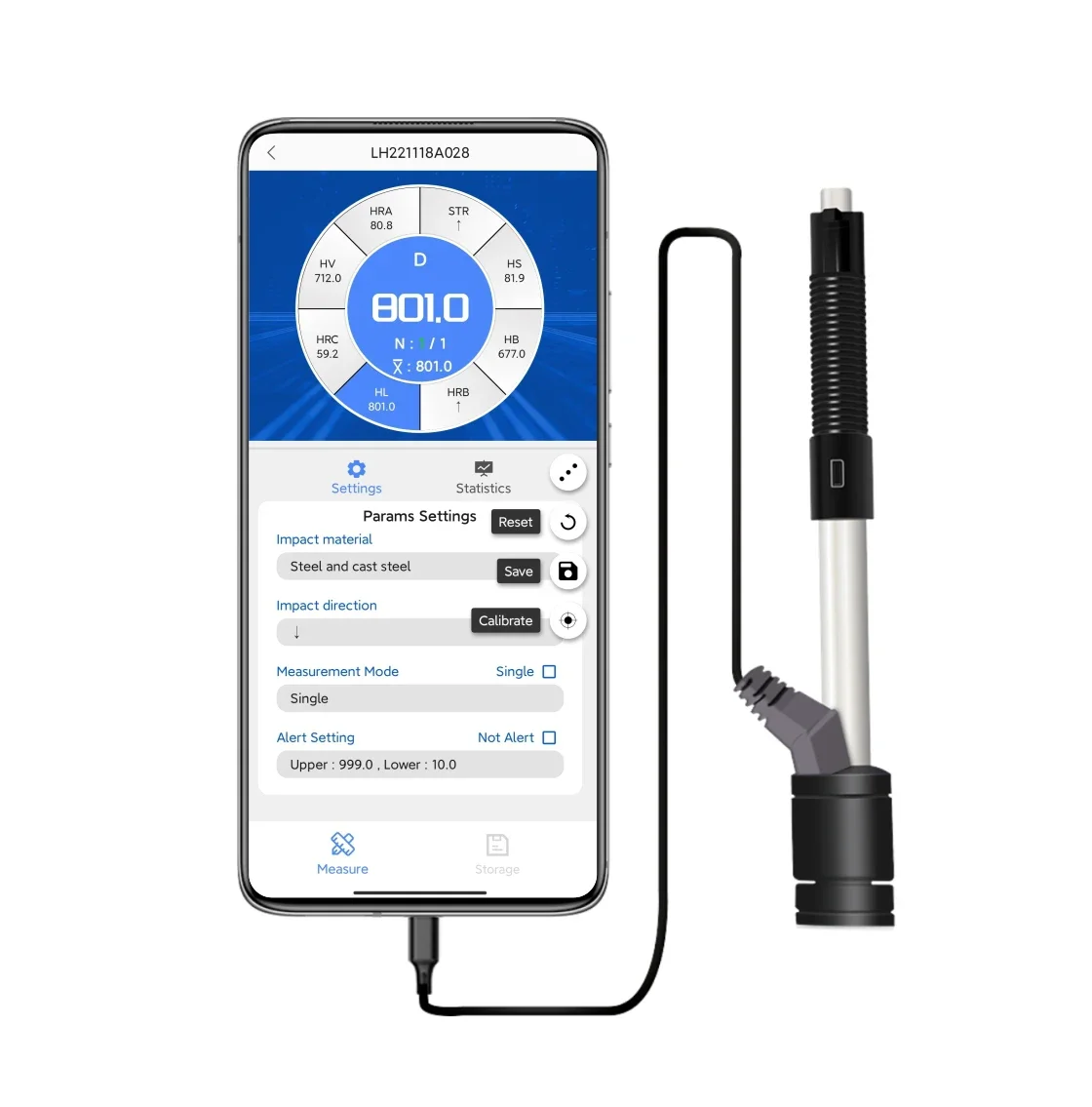 mLH350 M Series Leeb Hardness Tester New Type Intelligent Detector Smart Portable Hardness Tester with No Host Required