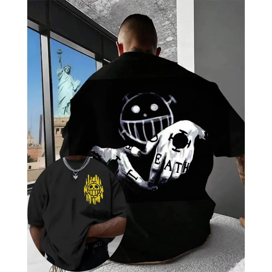 Camiseta de una pieza para hombre, camiseta Killer de verano y otoño, Anime japonés para niño, traje Retro holgado de manga corta para padres e hijos