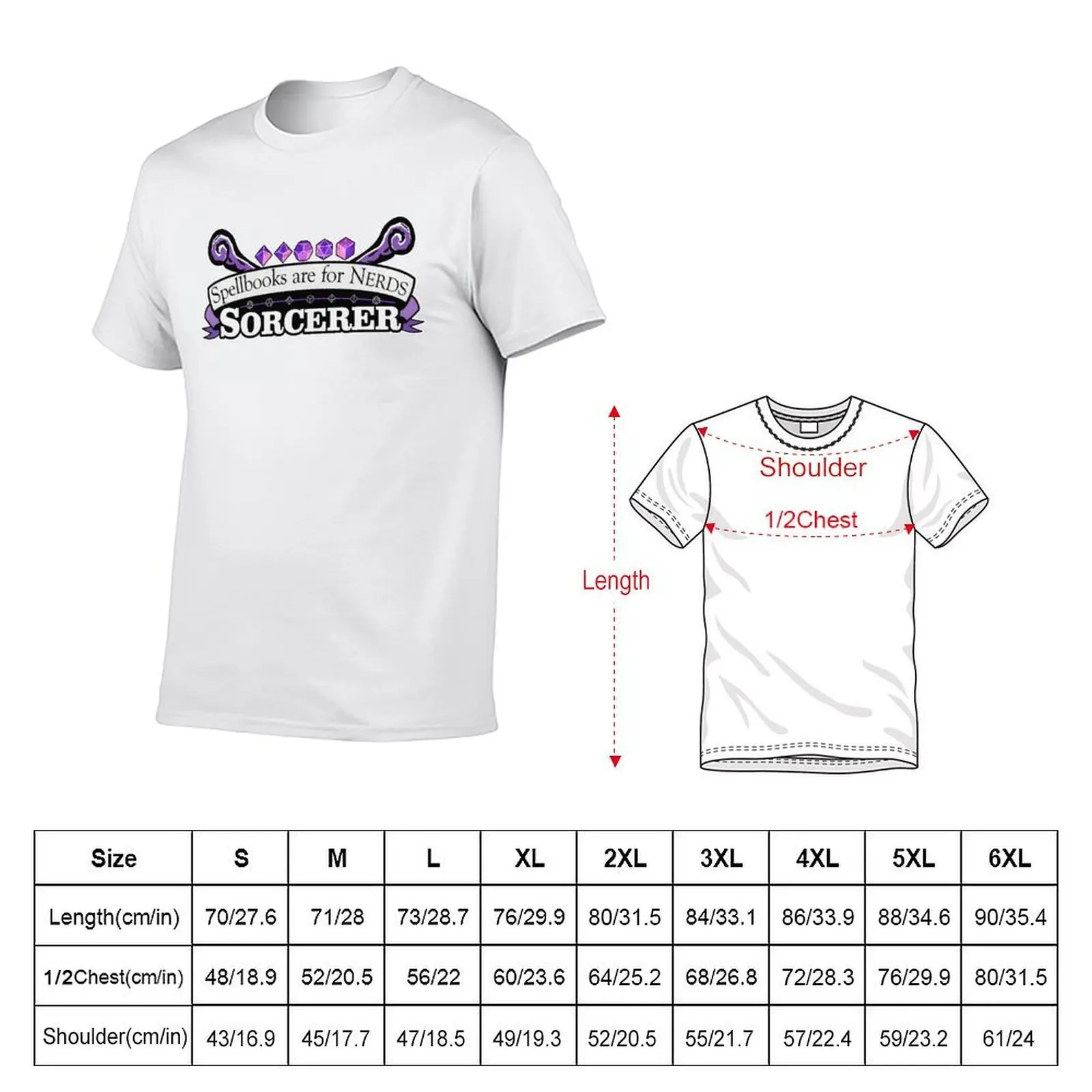 Sorcerer D&D T-Shirt man tshirt man t shirt cotton high quality T-Shirt