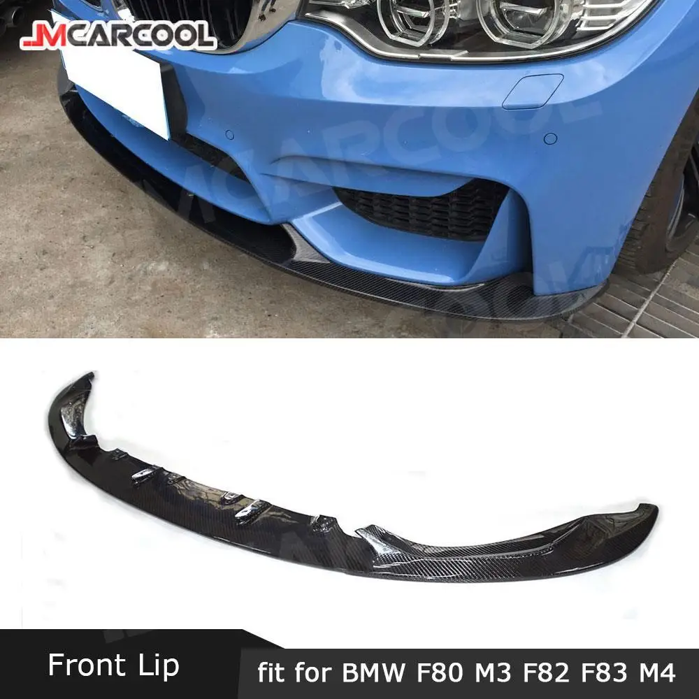 Carbon Fiber / FRP Front Bumper Lip Spoiler Apron for BMW M3 M4 F80 F82 F83 2014-2018 3D Style Head Chin