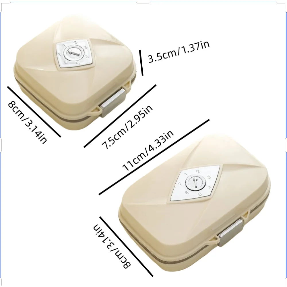 Portable medicine box, travel with you for seven days a week, medicine box, pill box, double-layer seven grid moisture-proof