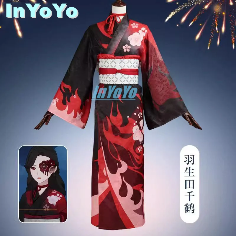 

InYoYo Hanyuuda Chizuru Cosplay Costume Genshin Impact Kimono Uniform Dress Game Suit Halloween Party Outfit Women New