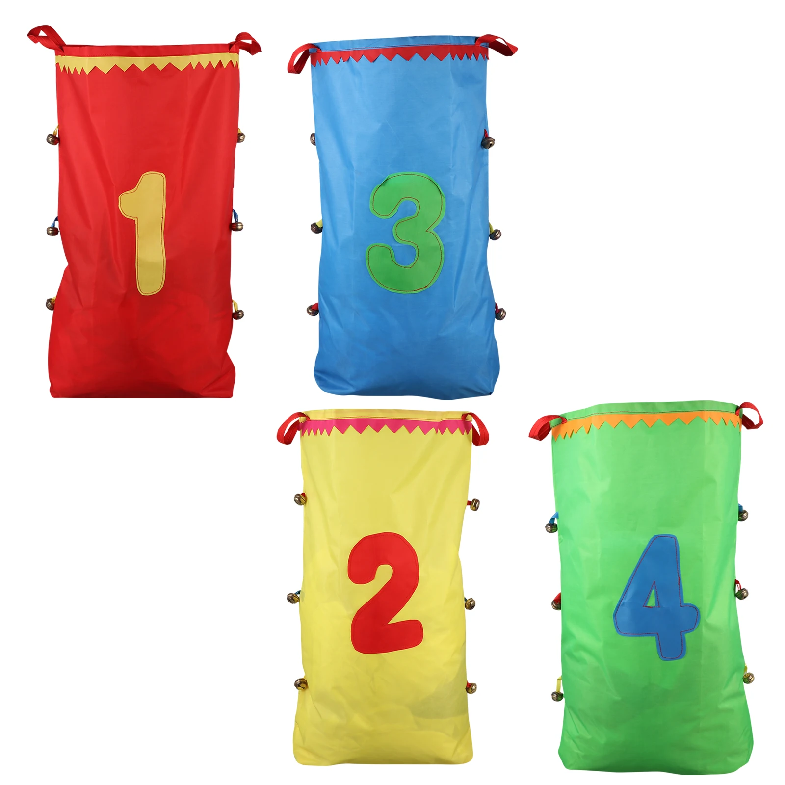 

4pcs Durable Fabric Reusable Colorful Funny Bags Outdoor Sack Race Game Bag Game Bags Bag Sack Race Toy
