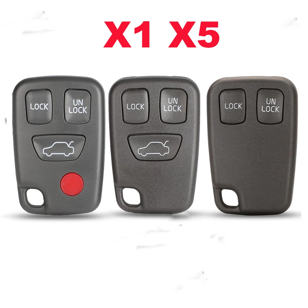jingyuqin X1 X5 Remote Car Key Shell Uncut Blade Case Replacement Auto Key Cover For VOLVO S70 V70 C70 S40 V40 98-05 FOB