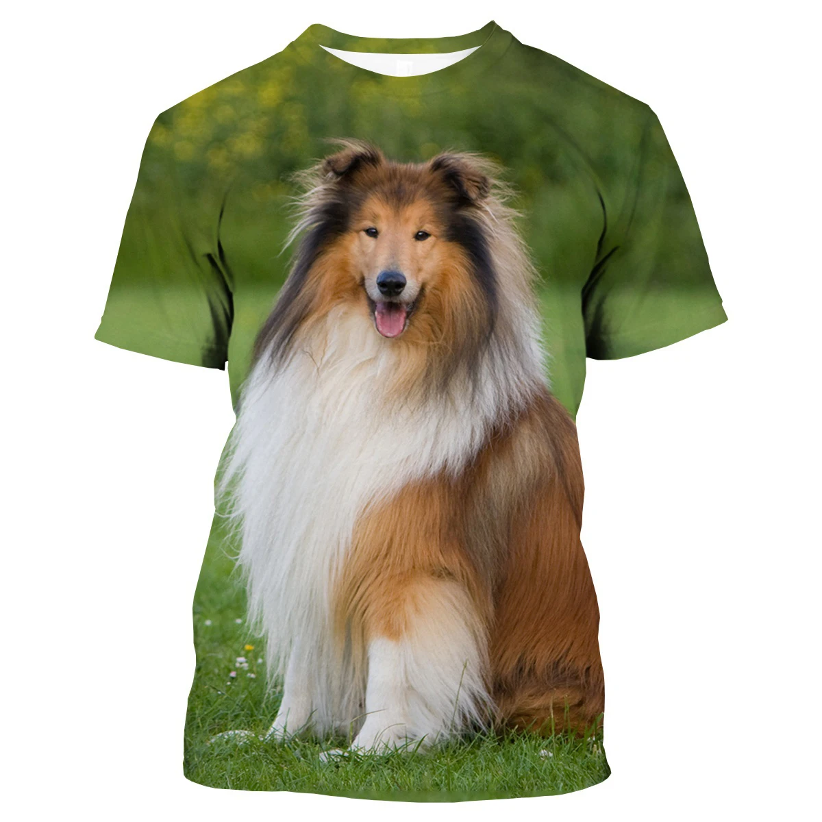 New Popular Border Collie 3D Printed T-shirt Fashion Cute Dog Unisex Animal Round Neck Casual Short Sleeve